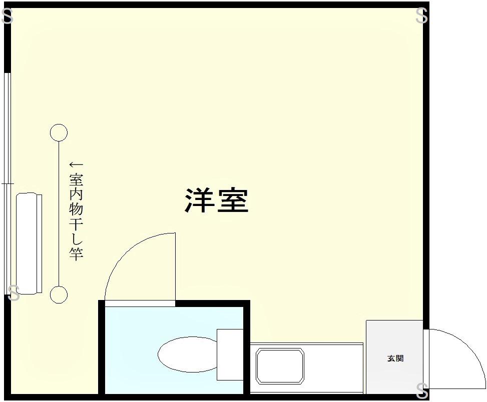 大木戸荘(ワンルーム/2階)の間取り写真