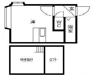 AMSスイート35B棟(1DK/3階)の間取り写真