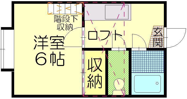 ピアネス野添(1K/2階)の間取り写真