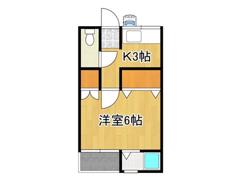 樋口アパート(1K/2階)の間取り写真