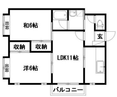 サンシャイン下池川(2LDK/1階)の間取り写真