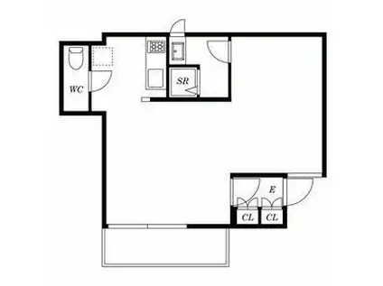 目黒ポイント(ワンルーム/1階)の間取り写真