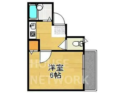 ロイヤル紫野(1K/2階)の間取り写真