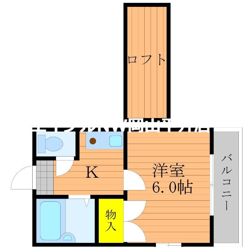 西川原第3レジデンス(1K/1階)の間取り写真