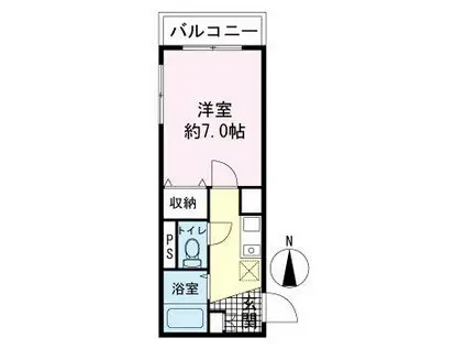 ウイン・ロイヤルプラザ加藤学園前(1K/4階)の間取り写真