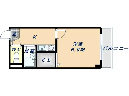 タイホーマンション(1K/3階)の間取り写真