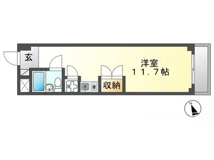 ルークレジデンス加東(ワンルーム/2階)の間取り写真