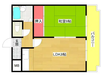 COSMO蓮井(1LDK/3階)の間取り写真