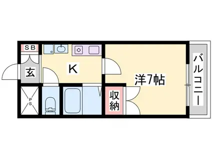 メゾン・ドゥ・アンジュ(1K/3階)の間取り写真