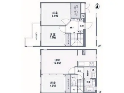 RA-ASHIYA(3LDK/2階)の間取り写真