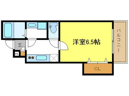 おじゃねっと(1K/1階)の間取り写真