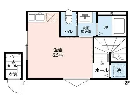 雅III(ワンルーム/2階)の間取り写真