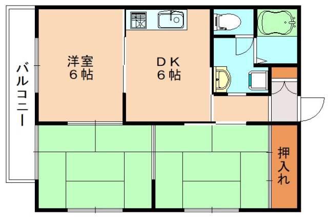 アンリシール(3DK/2階)の間取り写真