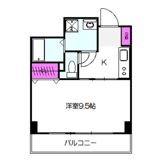 ウィスタリア京橋(1K/2階)の間取り写真