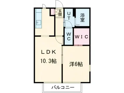 ソレイユMM A(1LDK/1階)の間取り写真