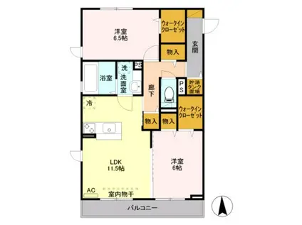 D-ROOM・SKI(2LDK/3階)の間取り写真