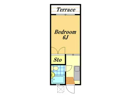 カーサ薫(1K/1階)の間取り写真