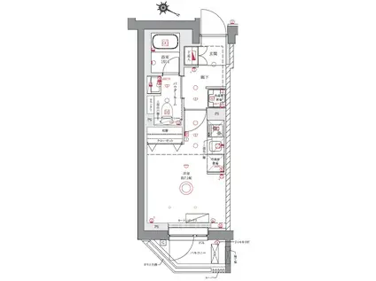 AZEST阪東橋II(ワンルーム/6階)の間取り写真