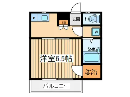 メゾン・ブラン(1K/2階)の間取り写真