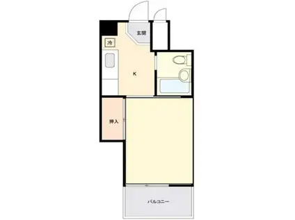 GSハイム新中野駅前(1K/6階)の間取り写真