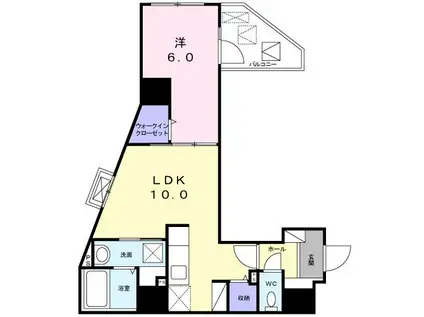 GRACE世田谷(1LDK/8階)の間取り写真