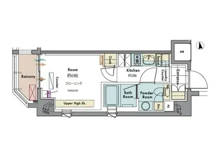 マスターズコート木場公園ブラン(1K/6階)の間取り写真