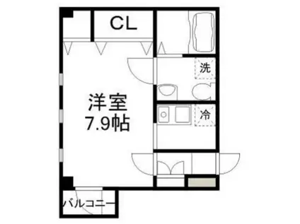 A-FICTION(1K/3階)の間取り写真