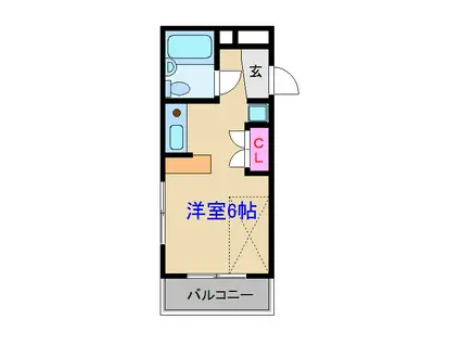 ベルトピア日吉II(ワンルーム/2階)の間取り写真