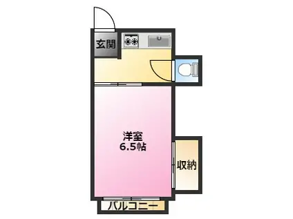 柏コーポ(1K/2階)の間取り写真