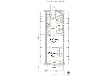 アークマーク中野坂上(2K/2階)の間取り写真