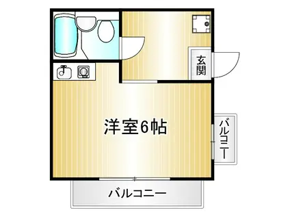 クリーンパレスハナワ(1K/2階)の間取り写真