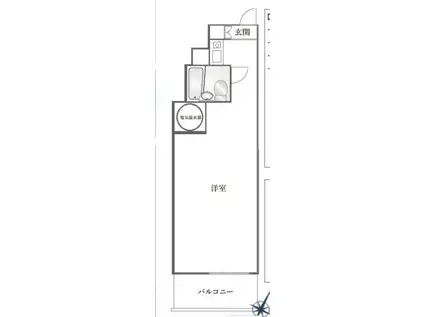 藤和新宿コープ(ワンルーム/7階)の間取り写真