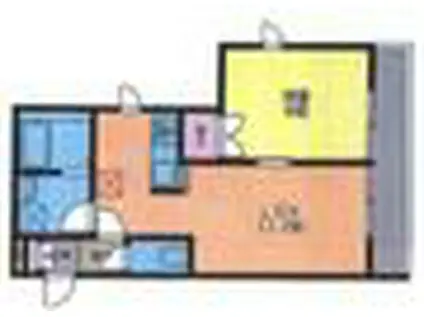 サンメゾン(1LDK/2階)の間取り写真