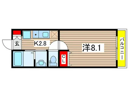 LARGE RAVIN大塚西(1K/2階)の間取り写真
