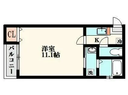 リブレア蘇我(1K/1階)の間取り写真