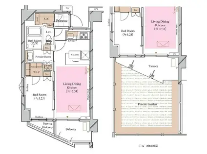 ブランシエスタ糀谷(1LDK/1階)の間取り写真