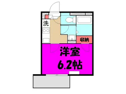 ともす2(1K/3階)の間取り写真