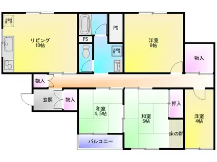 第2藤幸マンション(4LDK/1階)の間取り写真