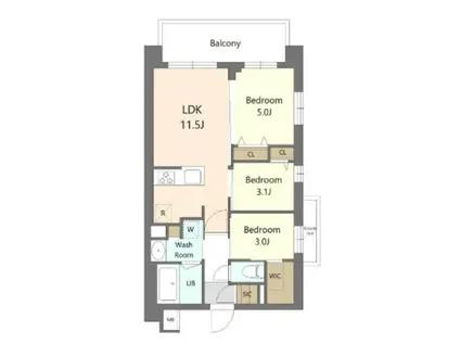 SRESIDENCE東浦和アグア(3LDK/8階)の間取り写真