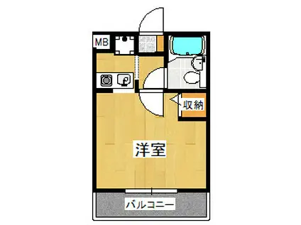 ライフパル(1K/2階)の間取り写真