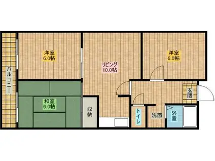 リアライズ山下町(3LDK/10階)の間取り写真