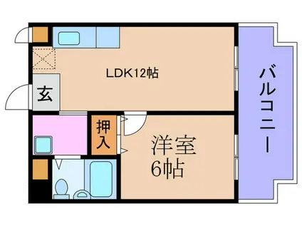 マックス2(1LDK/5階)の間取り写真