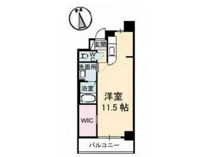 グレースコート(ワンルーム/3階)の間取り写真