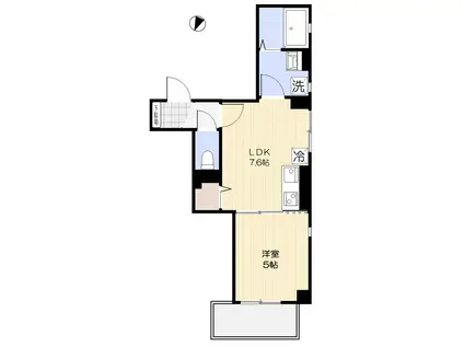 MS武蔵小山(1LDK/2階)の間取り写真