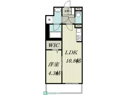 ヴェルナ・コート(1LDK/1階)の間取り写真
