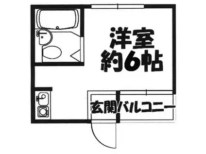 シティハイツノアン(ワンルーム/1階)の間取り写真