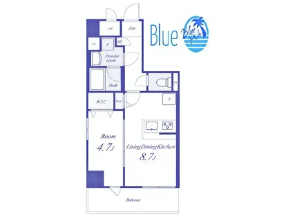 LESPEADEZA湘南(1LDK/5階)の間取り写真