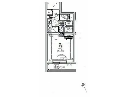 ベルシード横濱南太田II(1K/3階)の間取り写真