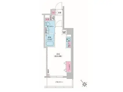 レジディア荻窪III(ワンルーム/2階)の間取り写真