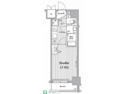 アイル横浜ベイサイド(1K/5階)の間取り写真